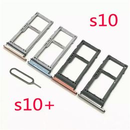 New For Samsung Galaxy S10E S10 S10 Plus Dual & Single Sim Card Tray Holder Slot Adapter