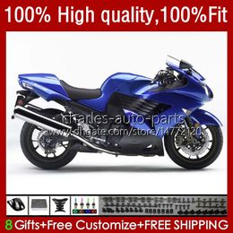 Injection Body For KAWASAKI NINJA ZZR 1400 CC ZX 14R 14 R ZZR1400 12 13 14 15 16 17 5No.93 ZZR-1400 ZX-14R 12-17 ZX14R 2012 2013 2014 2015 2016 2017 OEM Fairing glossy blue