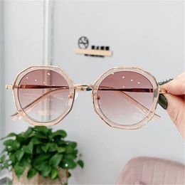 Sunglasses 2021 Irregular Round Kids Cute Gradient Pink Sun Glasses Girls Children Beach Shades Sunglass