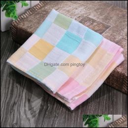 Towels Robes Bath Shower Baby, Kids & Maternitydouble Layers Gauze Children Small Handkerchief Soft Cotton Baby Bibs Infant Plaid Nursing To