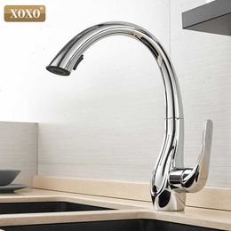 XOXO Kitchen Faucet Pull Out Cold and Golden Single Handle 360 Degree Water Mixer Tap Torneira Cozinha 83038 210724