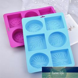 Craft Tools 6 Hole Leaf Pattern Shape Silicone Soap Mould Rectangl Chocolate Cake Bake Handmade Crafts Ecoration Children's Toys Factory price expert design Quality