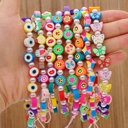 Punki 2021 Daisy Flower Tai Chi Yin Yang Happy Face Soft Pottery Pearl Beaded Chain Bohemian Mobile Phone Lanyard