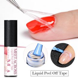 transparent base Australia - Nail Gel MEET ACOROSS 10ml Anti-spill Pro Transparent Tearable Polish Soak Off Uv Varnish Base And Top Coat Art Manicure