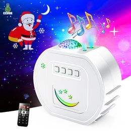 Christmas Light Starry Sky Effects Projector Nightlight Child Blue teeth USB Music Player Star Colourful Projection Lamp