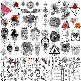 Metershine 32 Sheets Waterproof Temporary Tattoo Stickers of Unique Imagery or Totem for Men Women Girl Express Body Art