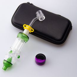 Chinafairprice CSYC NC021 Smoking Pipes Arm Tree Perc OD 32mm About 5.86 Inches Tube 14mm Ceramic Quartz Banger Nail Silicon Jar Zipper Bag Dab Rig Glass Bongs