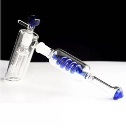 New glass hammer 6 Arm perc glass percolator Glycerin Freezable Coil Tube bong glass water pipe build a bubbler smoking heady