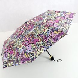 Automatic Umbrella Creative Automatic Folding Umbrellas Anti UV Sunblock Sun Protection Parasol Rain for Ladies