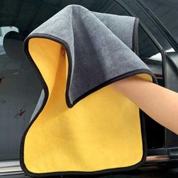 Towel Thickened Car Cleaning Microfiber Coral Velvet Cloth Double Sided High Density Wiping Absorbent