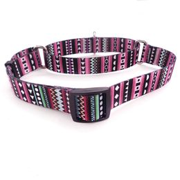 Bohemian British Style Pet Dog Collars Comfortable Colorful Adjustable Martingale Collar Fadeproof Sublimation Printing Designer Belt 2 Colors Medium Large Dogs