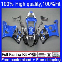 Injection Mold Fairings For SUZUKI GSXR1000 GSX-R1000 K3 2003-2004 Bodywork 25No.26 GSXR 1000 CC Blue black 1000CC 2003 2004 GSXR-1000 03 04 Motorcycle OEM Bodys