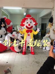 Mascot Costumes Carnival Clown Mascot Costume Perform Halloween Party Dress Outfit Adult Size Cartoon Advertising Mascot Costume