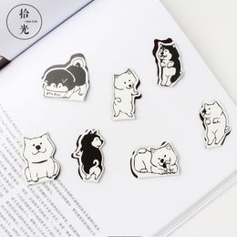 Bookmark 2 Pcs/pack Cute Shiba Dog Magnet For Book Cartoon Paper Clip School Office Supplies Escolar Gift Stationery