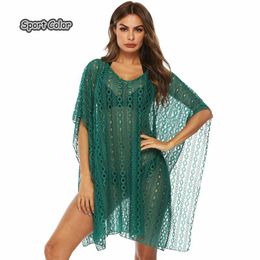 Summer Lace Sexy Swimsuit Cover Up Beach Dress Girls Lady See-throughs Pareo Sarongs Bikini Tunic