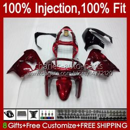 Injection mold Fairings For KAWASAKI NINJA ZX9 R ZX 9R 9 R 900 CC 98-99 Bodywork Kit 17No.26 ZX900 ZX9R 98 99 00 01 ZX-900 900CC ZX-9R 1998 1999 2000 2001 OEM Body red wine stock