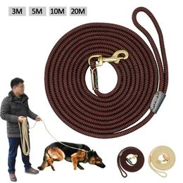Durable Dog Tracking Leash Nylon Long Leads Rope Pet Training Walking Leashes 5m 10m 20m For Medium Large Dogs Non-slip 210729
