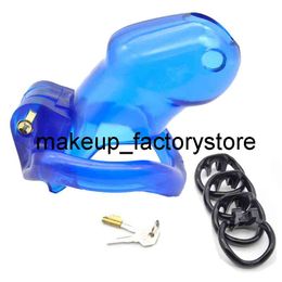 Massage 6 Colours Male Resin Chastity Belt, Cock Cage V3 With 4 Size Penis Ring, Adult Game, Belt SM Sex Toys