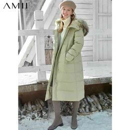 Europe and the United States extended raccoon fur collar down jacket women winter loose duck warm coat 11930359 210527