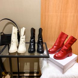 Moda Kış Kadın Botları Yüksek Topuklu Çorap ve Ayakkabı Tasarımcısı Lüks Düz Alt Ön ve Arka Zippers Deri Rois Chelsea ayak bileği botları Martin Naylon Botlar