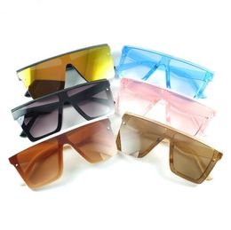 Baby Sunglasses Oversize Square Sun Glasses Festival Punk Sunglasses Children Beach Eyewear Fashion Kids Accessories 6 Colours BT6517