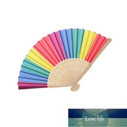 2pcs 21cm Rainbow Folding Fan Cool Summer Handheld For Family Friends Party Favor Factory price expert design Quality Latest Style Original Status