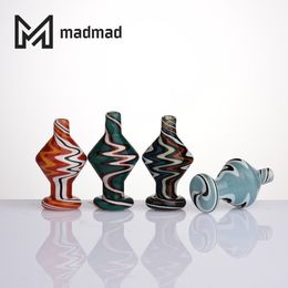 Glass Smoking Colorful Dab Carb Cap With Directional Hole 27mmOD For Quartz Banger Nails Bongs Pipes