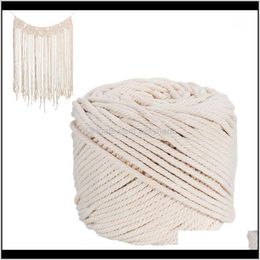 Yarn 1Pcs Durable 4Mmx100 Metres Natural Beige White Rame Cotton Twisted Cord Rope Diy Home Textile Accessories Craft1 U8Ork Woiga