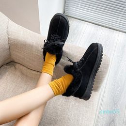 Boots Winter Warm Cotton Padded Shoes Woman Casual Lace Up Short Plush Snow Women Comfortable Ankle Ladies