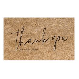 50pcs/Bag 9*5.4cm Thank You For Your Order Greeting Cards Baking Bags Package Box Business Decor Festive Party Supplies