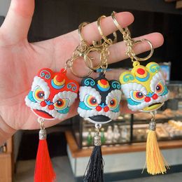 Guochao xingshi creative key chain lovers car key pendant tassel schoolbag pendant gift PVC key chain can be wholesale G1019