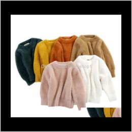 Girls Fur Fleece Coat Sweaters Baby Winter Clothes Boys Pullover Fashion Outerwear Kids Outwear Long Sleeve Jumper Tops Rqi1M Xydfc