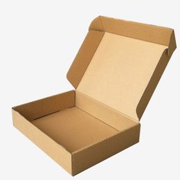 2022 imballaggio scatole ondulate 10pcs rettangolo kraft carta pieghevole scatola corrugata tavola tan tan postale per gioielli fai da te confezione regalo artigianale avvolgimento 210713