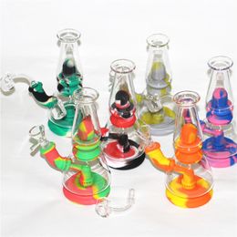 smoking pipe Silicone Water Bong Removable hookah bongs with glass Philtre bowl dab rig for smoke unbreakable