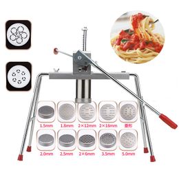 Household Small Manual Noodle Maker Hand Operated Spaghetti Pasta Cutter Stainless Steel Pressing Machine