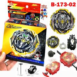 Burst Sparking B-173-02 Infinite Achilles 7 Loop Spinning Top Superking Launcher Metal Fusion Gyroscope Toys for Children Gifts X0528