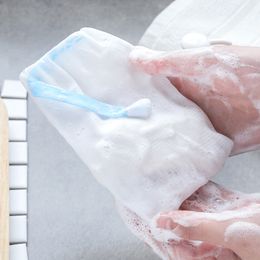 10X15cm Exfoliating Mesh Soap Bag Making Bubbles Foam Net Bath Sack Saver Drawstring Bags