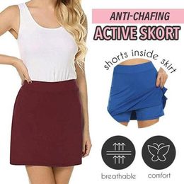 Women's Shorts Performance Active Skorts Hidden Pocket Womens Plus Pencil Skirts Running Tennis Golf Workout Sports Anti-chaffing Skirt