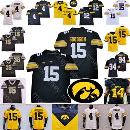 IOWA Hawkeyes Football Jersey NCAA College 2024 Mesh Jersey Breathable Fabric Official Team Colors