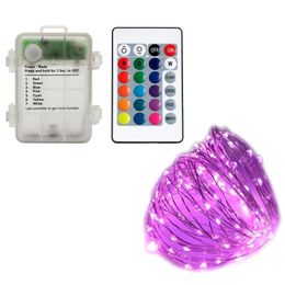 battery operated string lights with remote UK - Fairy Lights Battery Operated,16.4 Ft 50 LED Waterproof String Light With Remote,Decorative Copper Wire Light(16 Colors) Candles