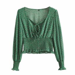Elegant Women Dot Chiffon Shirts Fashion Ladies Square Collar Streetwear Female Chic Lantern Sleeve Blouses 210527