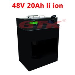 Portable 48v 20Ah 1400w lithium li-ion bettery pack for Electric scooter tricycle battery rickshaw wheelchair+charger