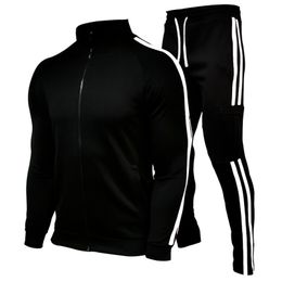 Men's Sets Two Piece Set Tracksuit Casual Zipper Jacke + Pants Harajuku Sport Suits Spring and Autumn Tracksuit Brand Sportswear 211222