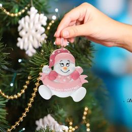 Christmas Decorations Tree Decoration Pendant DIY Ornaments Hanging Gift Product Personalised Family Decor Navidad LLF12005