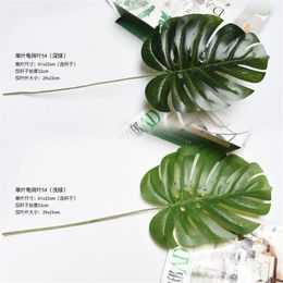 large artificial indoor plants Australia - Large Artificial Tropical Plant Turtle Leaves Indoor Outdoor Plants Garden Home Office Decor Fake Green Leaf 554 S2