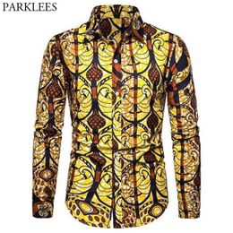 Fashion Dashiki Print African Shirt Men Brand Batik Wax Bazin Riche Traditional Cotton Africa Clothing Chemise Homme 210522