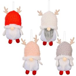 UPS SHIP Christmas Decorations Tree Hanging Gnome Ornaments Elk Faceless Doll Swedish happy Christmas party favor