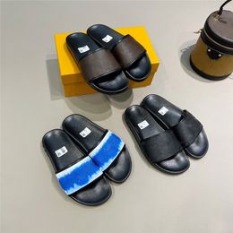 Designer Men Waterfront Slider Sandals Men's Women's indoor Slippers Sandals Shoes Slide Fashion Wide Flat Flip Flops Box Dust Bag