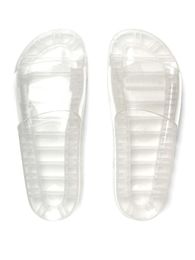 2021 latest styles mens womens unisex fashion slippers White transparent rubber slide sandals outdoor beach causal flip flops