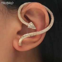 hanging design earrings NZ - Stud TRIBRO 1PC Snake Irregular Clip Punk Geometric Design Hanging Earrings Gold Decor Vintage Statement Jewelries For Women